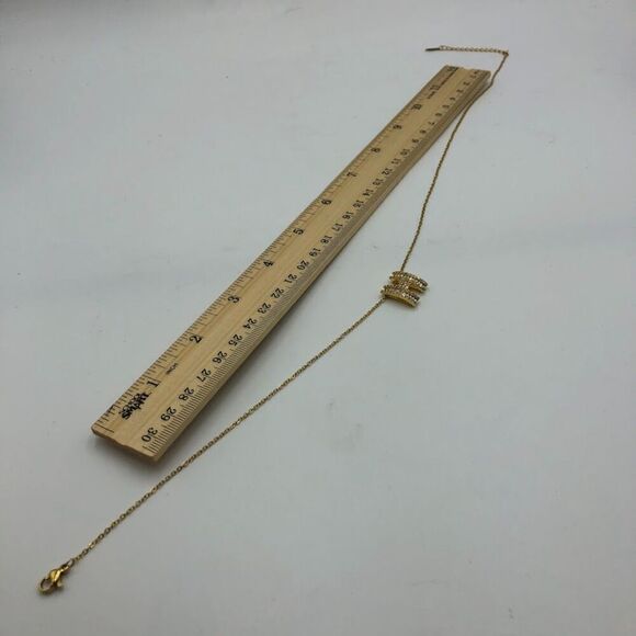 18K Gold Plated Women's Initial Letter H Cubic Zirconia Necklace Waterproof - Picture 13 of 13